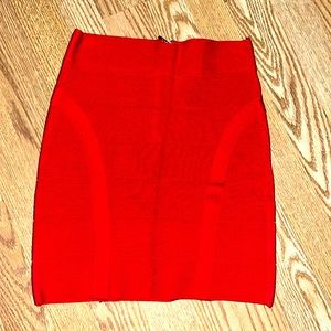 Orange Bebe mini skirt